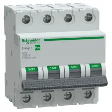 Schneider Electric Zrt. Schneider Easy9 Pro kismegszakító 4P C 40A (EZ9F57440) villanyszerelés