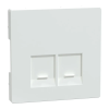 Schneider Electric Zrt. Schneider Merten fedlap, 2xRJ45 aljzathoz, lótuszfehér (System Design)