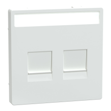 Schneider Electric Zrt. Schneider Merten fedlap, 2xRJ45 moduláris betétekhez, lótuszfehér (System Design) villanyszerelés