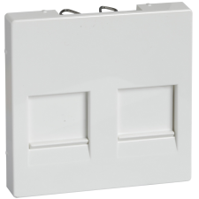 Schneider Electric Zrt. Schneider Merten fedlap, 2xRJ45 moduláris betétekhez, polárfehér (System-M) villanyszerelés