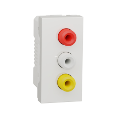 Schneider Electric Zrt. Schneider Nu RCA csatlakozó,1M,fehér villanyszerelés