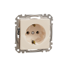 Schneider Electric Zrt. Schneider Sedna 2P+F csatlakozóaljzat, rugós bekötés, 16A, bézs villanyszerelés