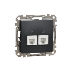 Schneider Electric Zrt. Schneider Sedna 2xRJ11 aljzat, antracit villanyszerelés
