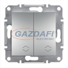 SCHNEIDER EPH0600161 ASFORA Kettős váltókapcsoló, rugós bekötés, alumínium (106+6) villanyszerelés
