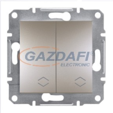 SCHNEIDER EPH0600169 ASFORA Kettős váltókapcsoló, rugós bekötés, bronz (106+6) villanyszerelés