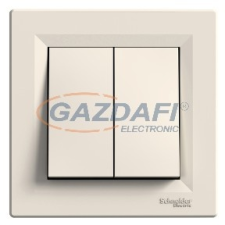 SCHNEIDER EPH1100123 ASFORA Kettős nyomókapcsoló, rugós bekötés, bézs villanyszerelés