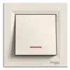SCHNEIDER EPH1400123 ASFORA Egypólusú kapcsoló, jelzőfényes, rugós bekötés, bézs