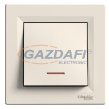 SCHNEIDER EPH1430323 ASFORA Egypólusú kapcsoló, jelzőfényes, csavaros bekötés, 16A, bézs villanyszerelés