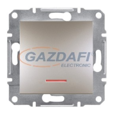 SCHNEIDER EPH1430369 ASFORA Egypólusú kapcsoló, jelzőfényes, csavaros bekötés, 16A, bronz villanyszerelés