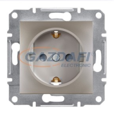 SCHNEIDER EPH2900269 ASFORA 2P+F csatlakozóaljzat, gyermekvédelemmel, csavaros, bronz villanyszerelés