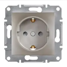 SCHNEIDER EPH2900269 ASFORA 2P+F csatlakozóaljzat, gyermekvédelemmel, csavaros, bronz villanyszerelés