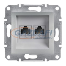 SCHNEIDER EPH4400161 ASFORA 2xRJ45 Cat5e UTP aljzat, alumínium villanyszerelés