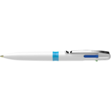 SCHNEIDER Golyóstoll, 0,5 mm, nyomógombos, négyszínű, SCHNEIDER Take 4, fehér (TSCT4F) toll