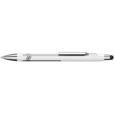 SCHNEIDER Golyóstoll, 0,7 mm, nyomógombos, érintőképernyős készülékekhez, SCHNEIDER &quot;Epsilon Touch XB&quot;, fehér-ezüst toll