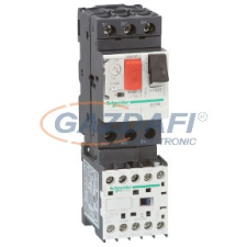 SCHNEIDER GV2ME10K1BW3 Komplett motorindító, 6,3A, 24VDC villanyszerelés