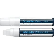 SCHNEIDER Krétamarker, 5-15 mm, "Maxx 260", fehér filctoll, marker