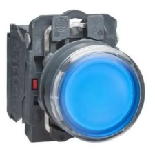 SCHNEIDER LED-es világító nyomógomb, kék, 110V, XB5AW36G5 villanyszerelés