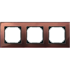 SCHNEIDER MERTEN M-Elegance hármas keret, mahagónibarna (üveg) 489315 Schneider villanyszerelés