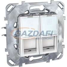 SCHNEIDER MGU50.2020.18Z UNICA 2xRJ45 Cat5e UTP aljzat, fehér villanyszerelés