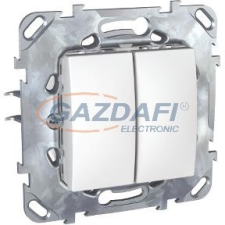 SCHNEIDER MGU50.211.18Z UNICA Csillárkapcsoló, rugós bekötés, 10AX, fehér (105) villanyszerelés