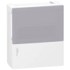 SCHNEIDER MIP12108T MINI PRAGMA Kiselosztó, tejüveg hatású átlátszó ajtó, falon kívüli, 1x8 modul, PEN sín, fehér