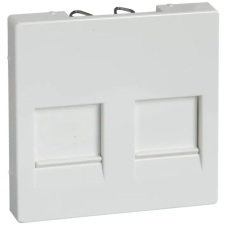 SCHNEIDER MTN4562-0319 MERTEN Fedlap, 2xRJ45 moduláris betétekhez, System-M, polárfehér villanyszerelés