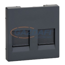 SCHNEIDER MTN4562-0414 MERTEN Fedlap, 2xRJ45 moduláris betétekhez, System-M, antracit villanyszerelés