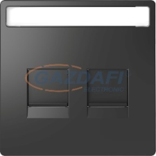 SCHNEIDER MTN4564-6034 MERTEN Fedlap, 2xRJ45 moduláris betétekhez, D-Life, antracit villanyszerelés
