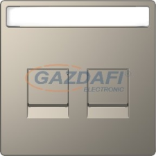 SCHNEIDER MTN4564-6050 MERTEN Fedlap, 2xRJ45 moduláris betétekhez, D-Life, nikkel villanyszerelés