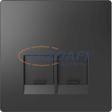 SCHNEIDER MTN4572-6034 MERTEN Fedlap, 2xRJ45 aljzathoz, D-Life, antracit villanyszerelés