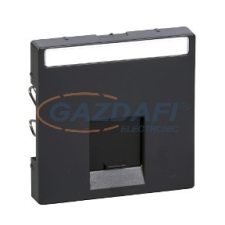 SCHNEIDER MTN465814 MERTEN Fedlap, 1xRJ45 aljzathoz, System-M, antracit villanyszerelés