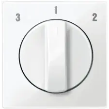SCHNEIDER MTN567319 MERTEN Fedlap forgatógombos ventilátor kapcsolóhoz, System-M, polárfehér villanyszerelés