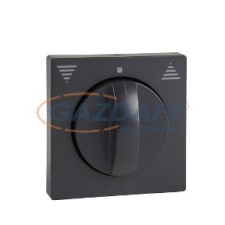 SCHNEIDER MTN569814 MERTEN Fedlap, forgatógombos redőnynyomóhoz, System-M, antracit villanyszerelés