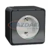 SCHNEIDER MUR36034 MUREVA Styl 2P+F csatlakozóaljzat, GYV, csapófedéllel, rugós, komplett, antracitszürke