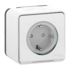 SCHNEIDER MurevaStyl 162 dugalj földelt fehér IP55 falonkívüli Schneider - MUR39034 villanyszerelés