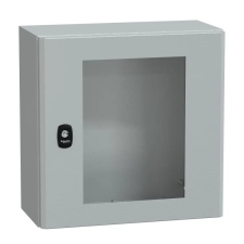 SCHNEIDER NSYS3D4420T S3D elosztószekrény H400xW400xD200 üveg ajtóval villanyszerelés