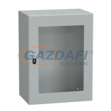 SCHNEIDER NSYS3D8640T S3D elosztószekrény H800xW600xD400 üveg ajtóval villanyszerelés