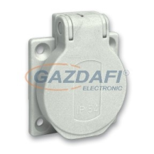 SCHNEIDER PKN51G PRATIKA Háztartási aljzat, 2P+F, 50x50, hátsó meghúzással, szürke, IP54, francia villanyszerelés