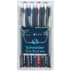 SCHNEIDER Rollertoll készlet, 0,6 mm, "SCHNEIDER "One Business", 4 szín