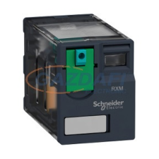 SCHNEIDER RXM2AB1JD Zelio RXM miniatűr relé, 2CO, 12A, 12VDC, tesztgomb villanyszerelés