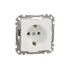 SCHNEIDER SDD111025 ÚJ SEDNA 2P+F csatlakozóaljzat, csavaros bekötés, 16A, fehér villanyszerelés