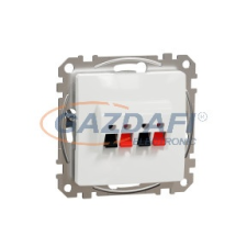 SCHNEIDER SDD111411 ÚJ SEDNA Kettős hangfalcsatlakozó, rugós bekötés, fehér villanyszerelés