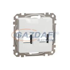 SCHNEIDER SDD111442C ÚJ SEDNA 2xRJ45 adapter, RDM betétekhez, fehér villanyszerelés