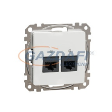 SCHNEIDER SDD111462 ÚJ SEDNA 2xRJ45 Cat6 UTP aljzat, fehér villanyszerelés