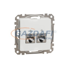 SCHNEIDER SDD111462S ÚJ SEDNA 2xRJ45 Cat6 STP aljzat, fehér villanyszerelés
