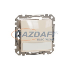 SCHNEIDER SDD112143L ÚJ SEDNA Egypólusú nyomó, kék jelzőfénnyel, cimketartóval, rugós bekötés, 12V, bézs villanyszerelés