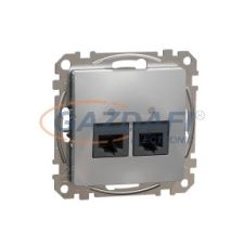 SCHNEIDER SDD113452 ÚJ SEDNA 2xRJ45 Cat5e UTP aljzat, alumínium villanyszerelés