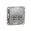 SCHNEIDER SDD113467S ÚJ SEDNA 2xRJ45 Cat6A STP aljzat, alumínium