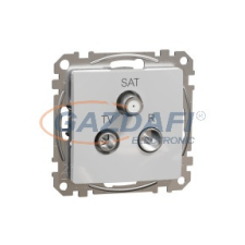 SCHNEIDER SDD113481 ÚJ SEDNA TV/R/SAT aljzat, végzáró, 4 dB, alumínium villanyszerelés