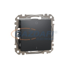 SCHNEIDER SDD114102 ÚJ SEDNA Kétpólusú kapcsoló, rugós bekötés, 10AX, (102), antracit villanyszerelés